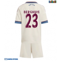 Camisa de Futebol Ajax Steven Berghuis #23 Equipamento Alternativo Infantil 2025-26 Manga Curta (+ Calças curtas)